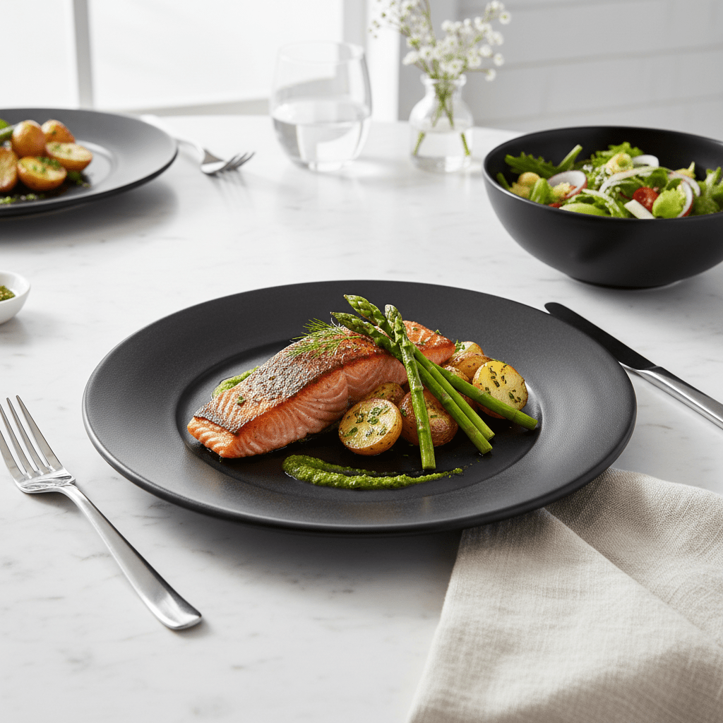 Hygge Black Stoneware Dinner Plate