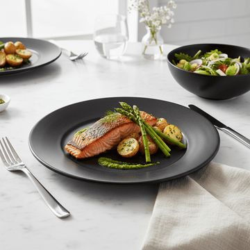 Hygge Black Stoneware Dinner Plate