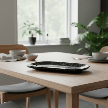 Hygge Large Black Marble Effect Serving