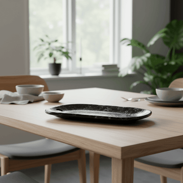 Hygge Large Black Marble Effect Serving