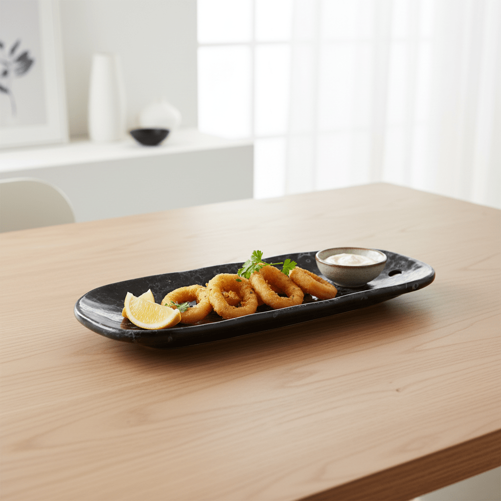 Hygge Large Black Marble Effect Serving