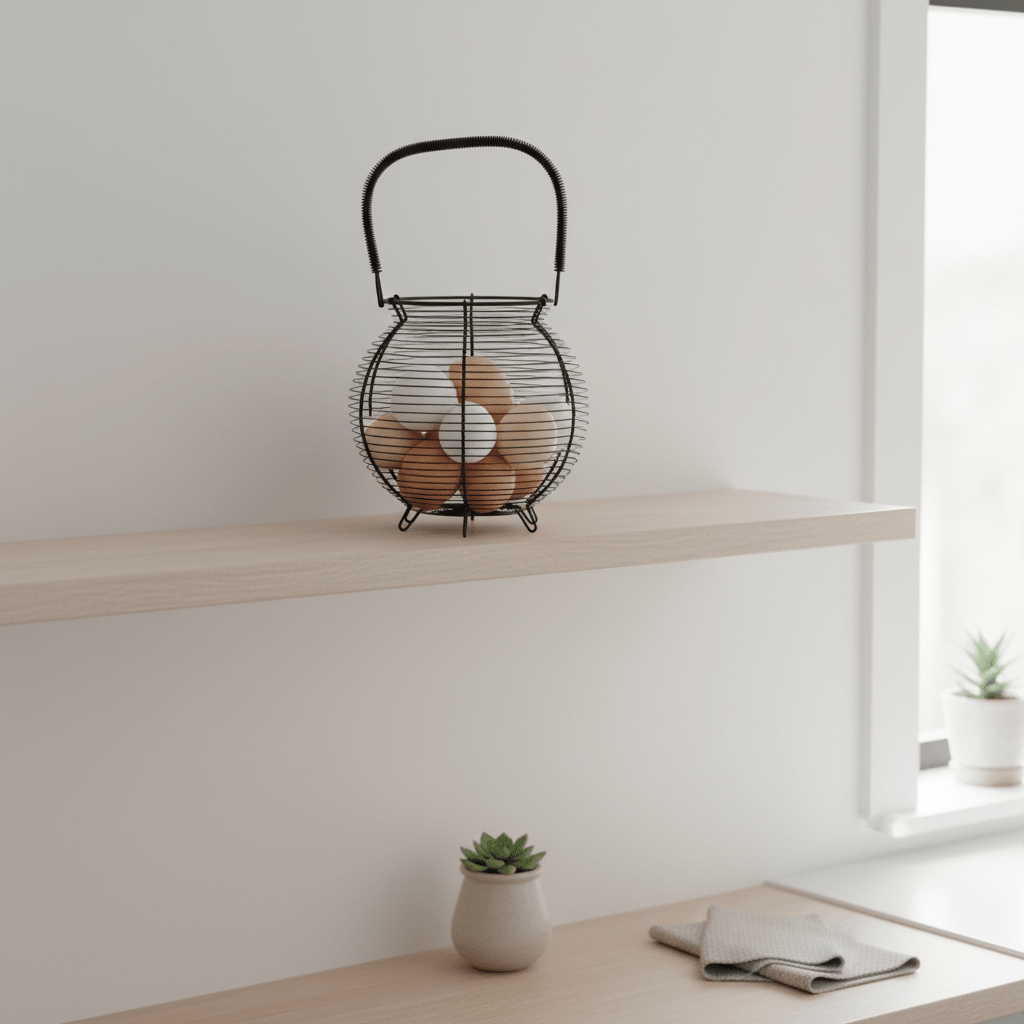 Hygge Matte Black Egg Basket