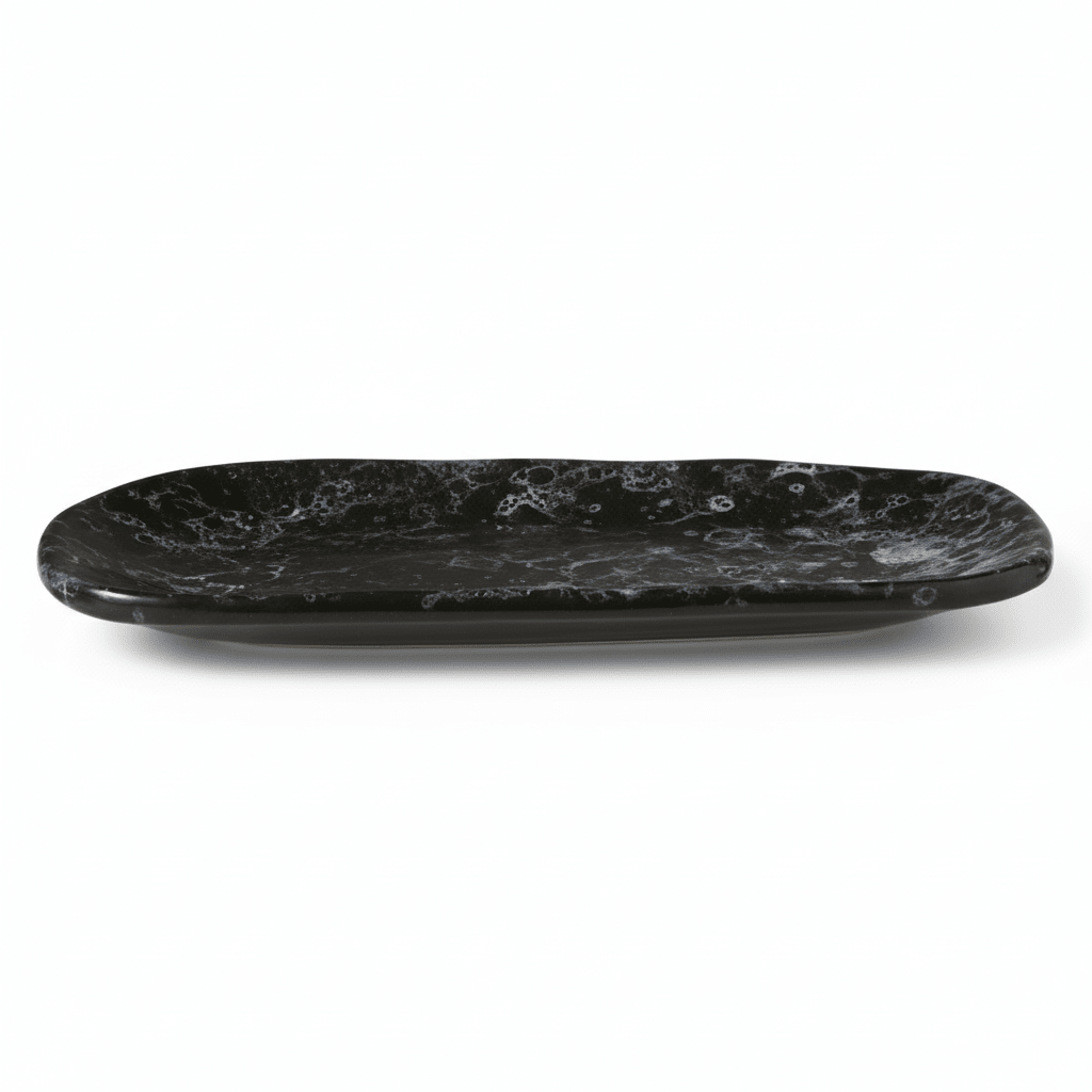 Hygge Small Black Marble Effect Serving