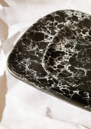 Hygge Small Black Marble Effect Serving