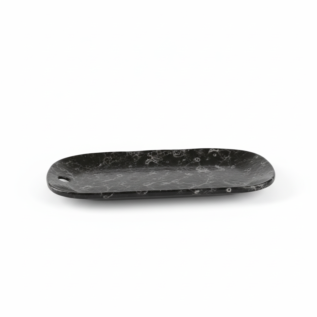 Hygge Large Black Marble Effect Serving