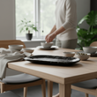 Hygge Large Black Marble Effect Serving