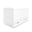 Ickle Bubba Coleby Classic Cot Bed & Under Drawer White - Fibre Mattress
