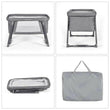 Ickle Bubba Mini Rocker Crib - Space Grey