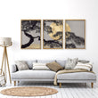 Ideas for Living Room Wall Art | Japanese Pine Moon Grey & Gold displayed on a wall in a styled room — view 5
