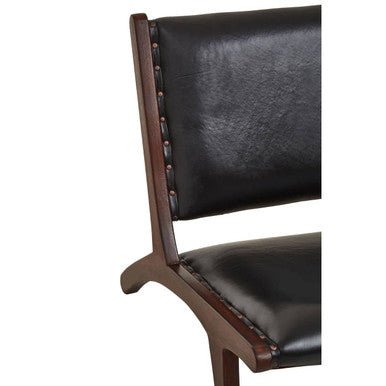 Inca Genuine Black Cow Leather Chair