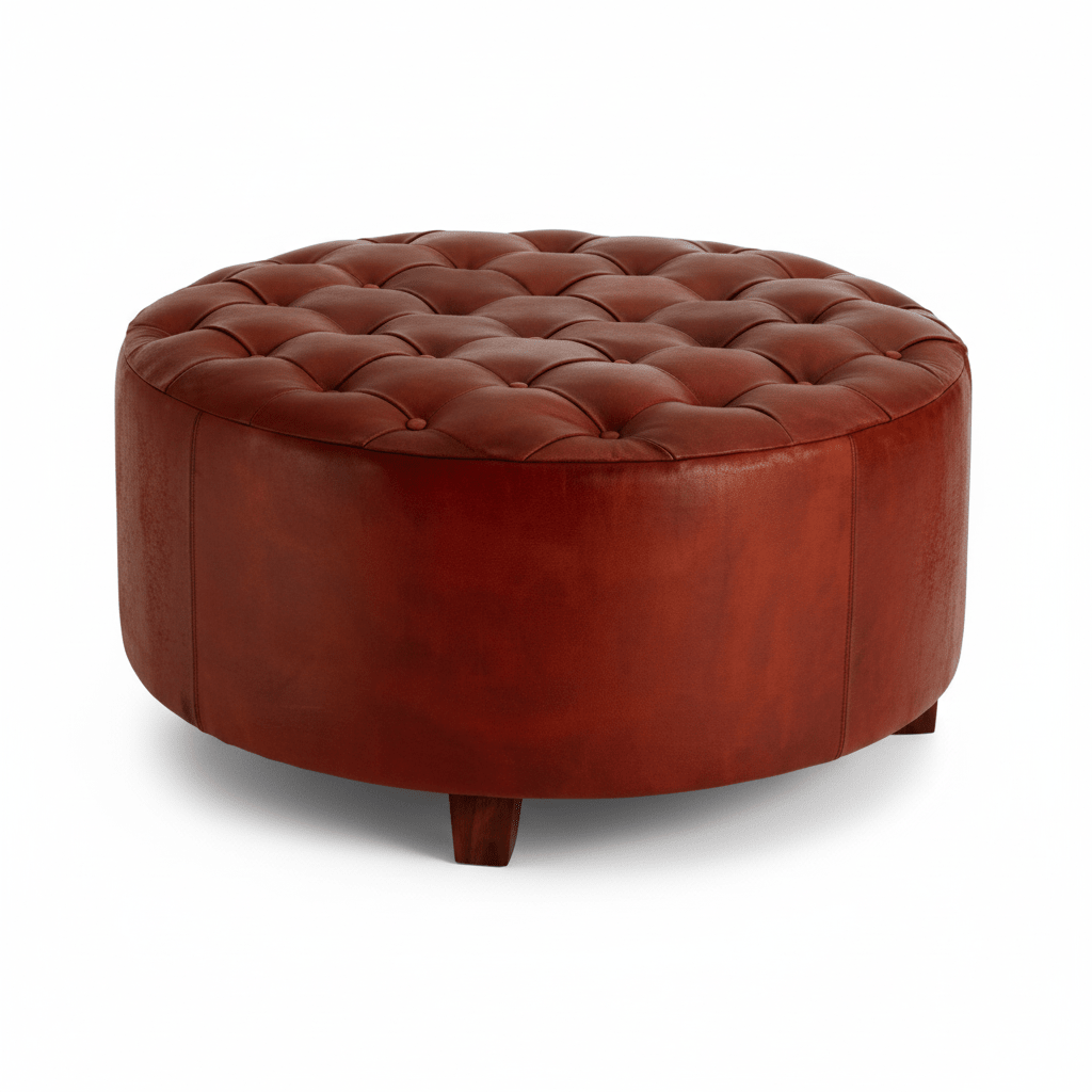 Inca Round Buttoned Stool
