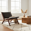 Inca Genuine Black Cow Leather Chair