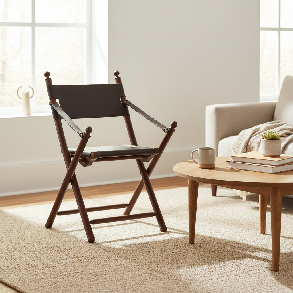 Inca Teak And Black Folding Chair