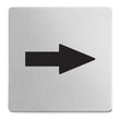 Indici Premium Arrow Directional Sign - Brushed Steel 50716
