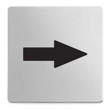 Indici Premium Arrow Directional Sign - Brushed Steel 50716