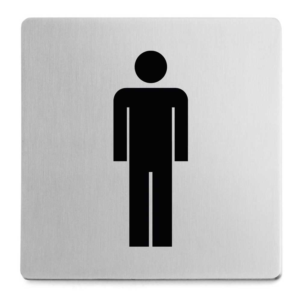 Indici Premium Brushed Stainless Steel Men's Information Sign