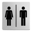 Indici Premium Brushed Steel Unisex Signage - Contemporary Wayfinding Solution 50712