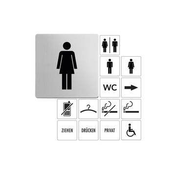 Indici Premium Brushed Steel Women's Information Sign