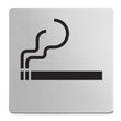 Indici Premium Smoking Permitted Sign - Brushed Steel 50720