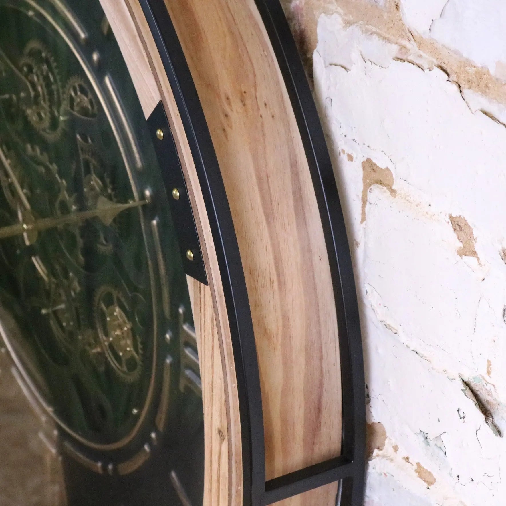 Industrial Extra Large Cog Clock Black and Gold