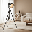 Industrial Revolution Matt Black Floor Lamp