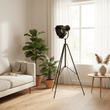 Industrial Revolution Matt Black Floor Lamp