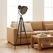 Industrial Revolution Matt Black Floor Lamp