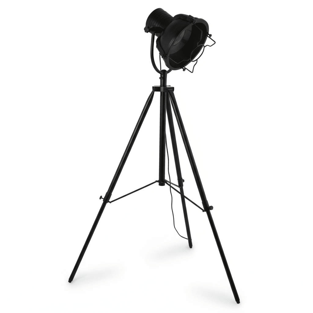 Industrial Revolution Matt Black Floor Lamp