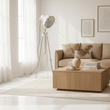 Industrial Revolution Tripod White Floor Lamp