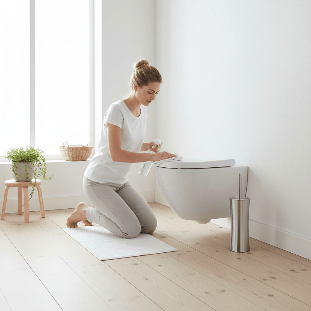 Indy Stainless Steel Toilet Brush with Holder