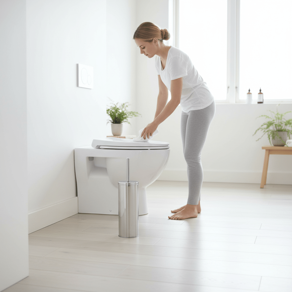 Indy Stainless Steel Toilet Brush with Holder