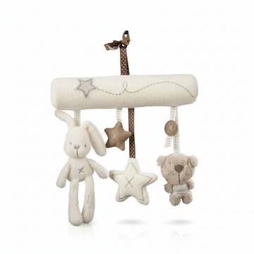 Infant Toddler Rattles Toys for Baby Stroller Crib Soft Rabbit Bear Style Pram Hanging Toys Plush Appease Doll Bed Accessories