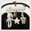 Infant Toddler Rattles Toys for Baby Stroller Crib Soft Rabbit Bear Style Pram Hanging Toys Plush Appease Doll Bed Accessories