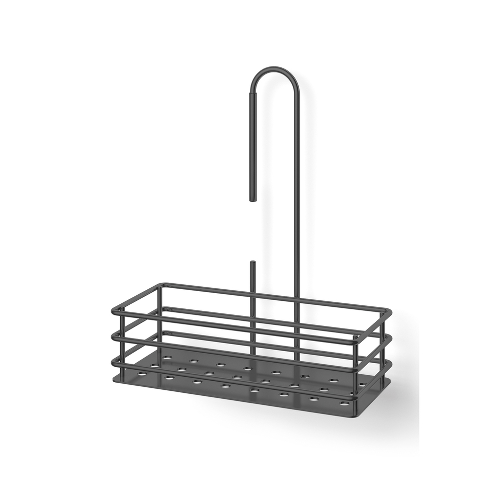 Iparo 25.5 cm Powder Coated Black Stainless Steel Shower Basket 40526