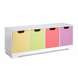Isla Kids White 4 Coloured Boxes Storage Unit
