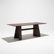 Italian Retro Dining Table, Solid Wood
