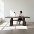 Italian Retro Dining Table, Solid Wood