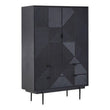 Jakara Black Finish Wooden Cabinet