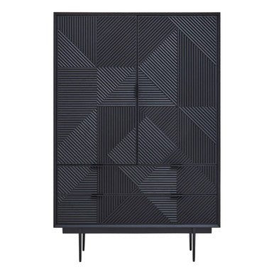 Jakara Black Finish Wooden Cabinet
