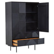Jakara Black Finish Wooden Cabinet