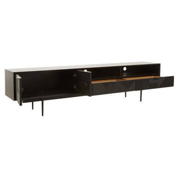 Jakara Black Finish Wooden Media Unit