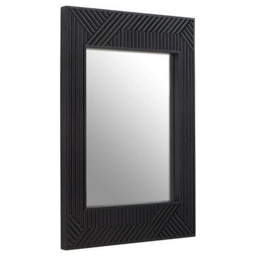 Jakara Black Finish Wooden Wall Mirror