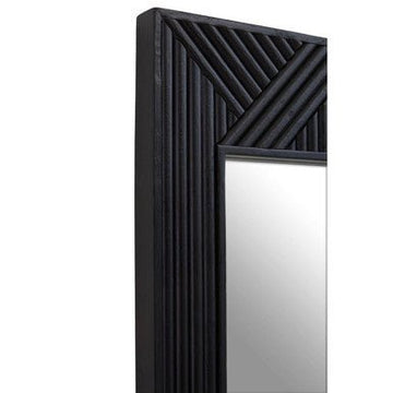 Jakara Black Finish Wooden Wall Mirror