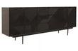 Jakara Black Wood Sideboard With Metal Legs