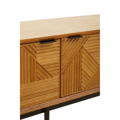 Jakara Natural Finish Wooden Media Unit