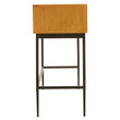 Jakara Two Drawer Natural Finish Console Table With Black Metal Legs