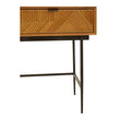 Jakara Two Drawer Natural Finish Console Table With Black Metal Legs