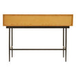 Jakara Two Drawer Natural Finish Console Table With Black Metal Legs