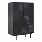 Jakara Black Finish Wooden Cabinet