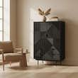 Jakara Black Finish Wooden Cabinet